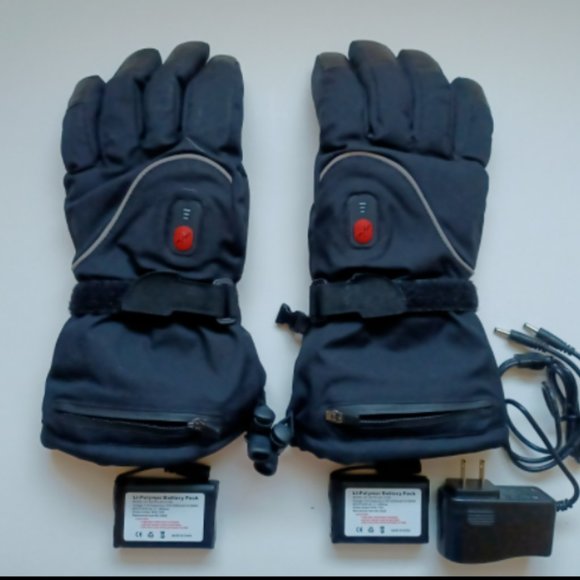 Men's Large Heated Gloves (104-140^F) 3-Way Heat Switch W/Rechargeable Batteries - Picture 3 of 8